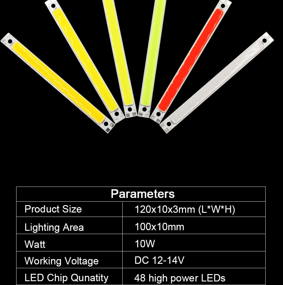 10W RGB LED High Power chip. Red Green Blue - 12V - 10 Watt Lamp. LED DIY -  Direct Voltage