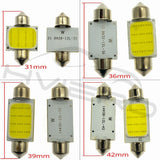 White Cob 12Led Festoon Dome Lights Reading Lamp 31mm 36mm 39mm 42mm C5W C10W Auto Led Door Lights Backup Bulb Tail Bulbs DC 12v