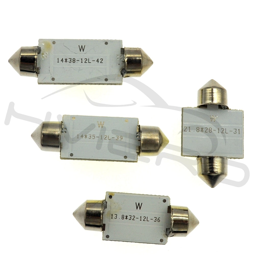 White Cob 12Led Festoon Dome Lights Reading Lamp 31mm 36mm 39mm 42mm C5W C10W Auto Led Door Lights Backup Bulb Tail Bulbs DC 12v