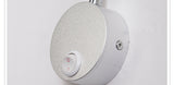 LED Wall Lamps With Knob Switch 5W AC90-260V Silver Bedroom Bedside Reading Light Direction Adjustable Indoor Lighting