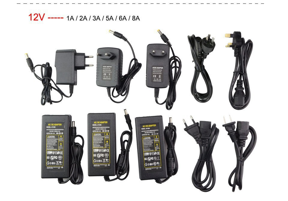 Led Power Supply Adapter Transformer AC 100-240V to DC 5V 12V 24V 1A 2A 3A 4A 5A 6A 10A Led driver Converter EU/US/UK/AU plug