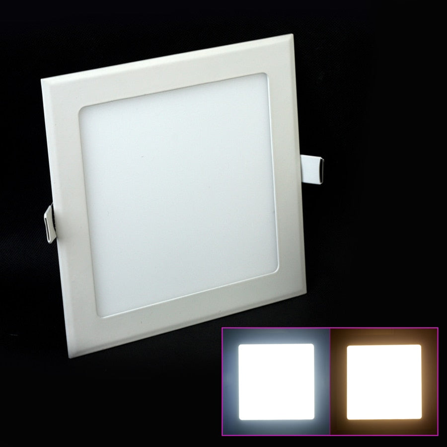 LED 10pcs/lot Dimmable Ultra thin 3W/4W/ 6W / 9W / 12W /15W/ 25W LED Ceiling Recessed Grid Downlight / Slim Round/Square Panel Light
