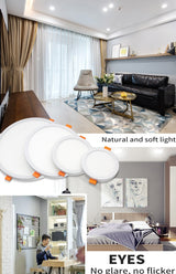 LED Panel Lights Ultrathin Surface Downlight 6W 8W 15W 20W 220V Square Round Panel Light White/Warm Indoor Bedroom LED Light