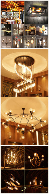 Clear LED Filament Bulb E14 E12 B22 E27 E26 A60 A19 G45 G14 C35 B10 Warm White Edison retro LED light Lamp 220V 230V 110V