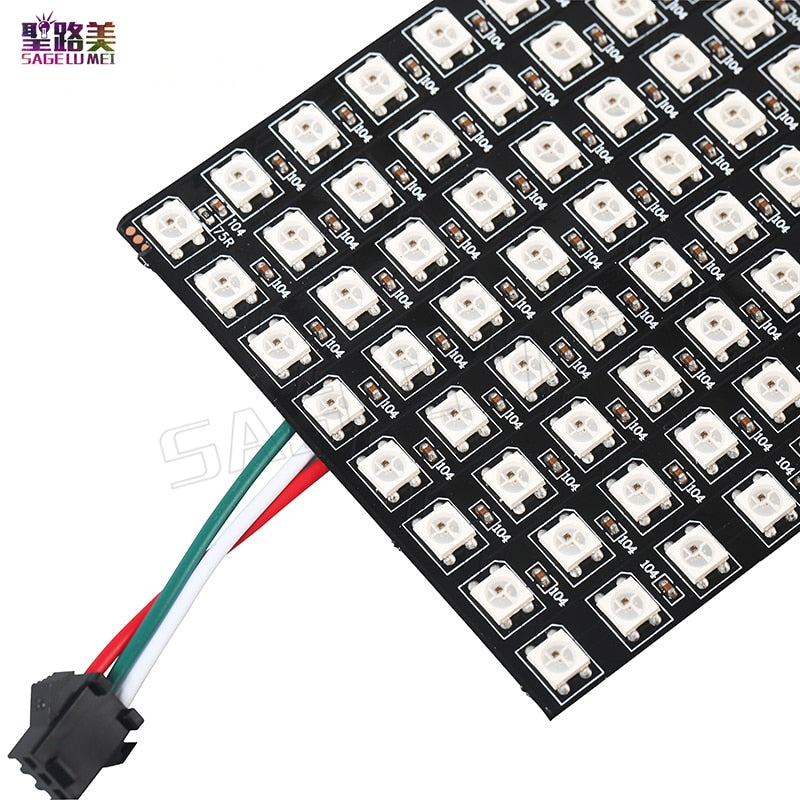DC5V 8*8/16*16/8*32cm Pixel WS2812B LED Full Color Panel Digital Flexible Individually addressable Flex RGB Lights Display Board