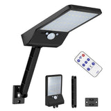 LED 800 LM emote control rotate bracket solar street light Outdoor  Solar Power Street Wall Lamp rPIR Motion Sensor