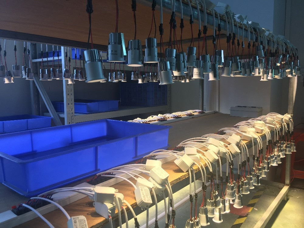 LED 10PCS 50cm 2 inch 3W LED Ceiling Spot Lights Recessed COB Mini LED Downlights DC12/24V Indoor Cabinet Lamp