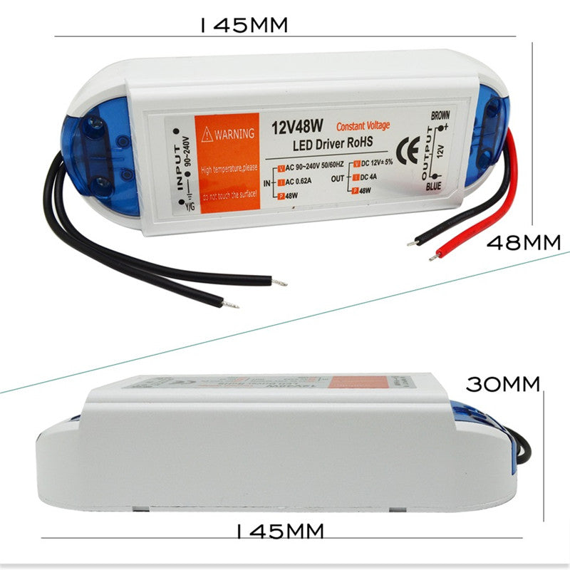 LED Driver AC 110V 220V to DC12V Led Power Adapter Transformers for LED Strip 18W 28W 48W 72W 100W Power Supply