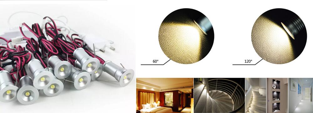 Mini LED Downlight 1W IP65 12V 15mm 25mm 30mm Outdoor Garden Bathroom Corridor Ceiling Spot Bulb Light SPA Sauna Lighting CE