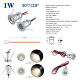 Mini LED Downlight 1W IP65 12V 15mm 25mm 30mm Outdoor Garden Bathroom Corridor Ceiling Spot Bulb Light SPA Sauna Lighting CE