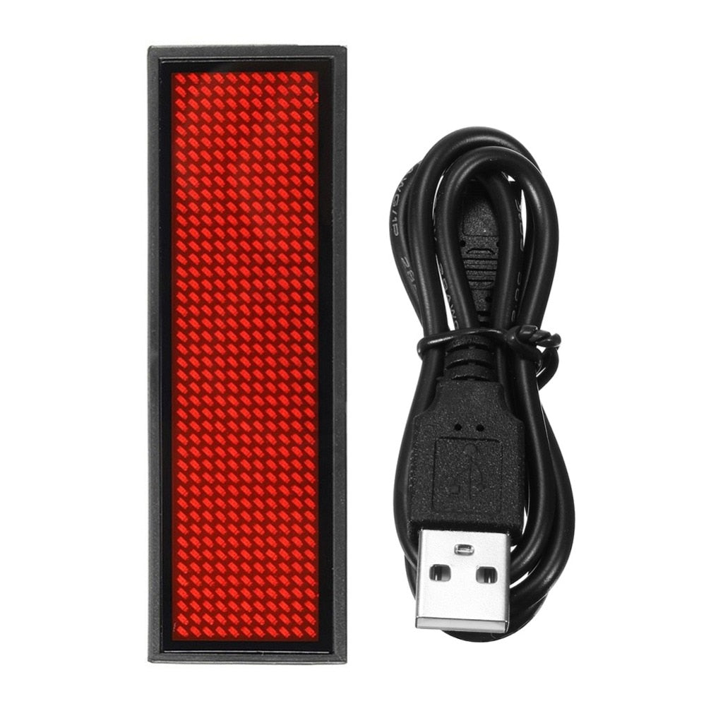 Rechargeable LED Name Tag Mini LED Digital Programmable Rechargeable Scrolling Message Tag Badge Sign For Festival Event