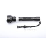 LED waterproof underwater diver diving yellow light T6 LED flashlight white light yellow light torch 18650 battery