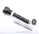 LED waterproof underwater diver diving yellow light T6 LED flashlight white light yellow light torch 18650 battery