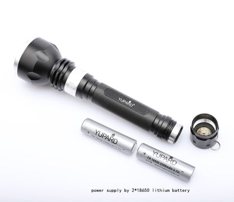 LED waterproof underwater diver diving yellow light T6 LED flashlight white light yellow light torch 18650 battery