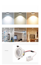 LED Downlight 9W 12W 15W Dimmable Warm White Nature White Pure White Recessed LED Lamp Spot Light AC85-265V