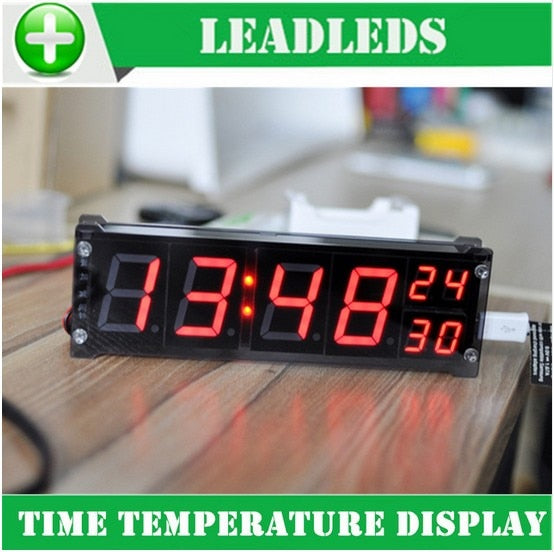 Desktop Large Digital LED Display Clock Precision Electronic Clock With Temperature Car Alarm Indoor Lighting Sign
