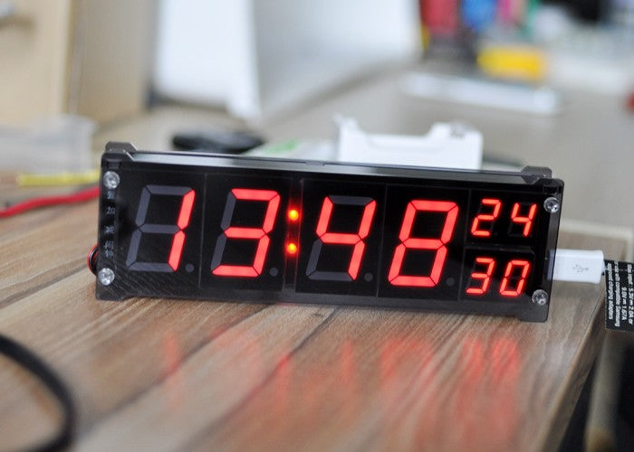 Desktop Large Digital LED Display Clock Precision Electronic Clock With Temperature Car Alarm Indoor Lighting Sign