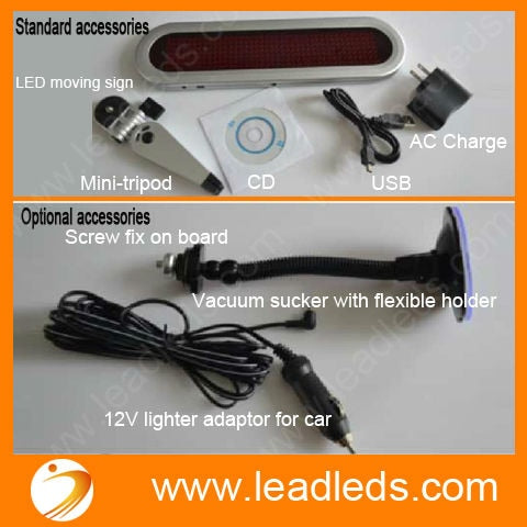 LED Message Digital Moving display Scrolling Car message Sign Light Red LED door windows display