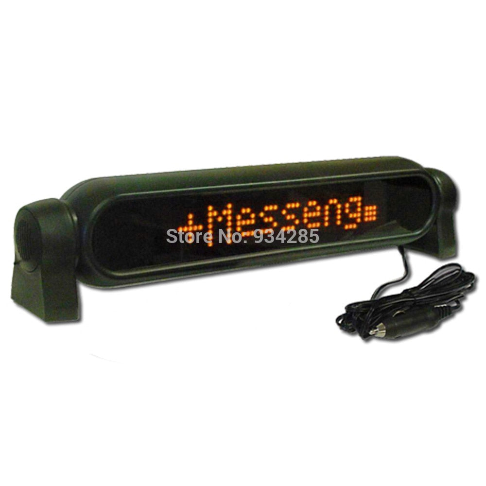 DC12V Remote Control LED Message Display Digital Moving Scrolling Car Sign Yellow Color