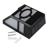 Solar Powered Wall Mount LED Light Outdoor Garden Path Landscape Fence Yard Lamp