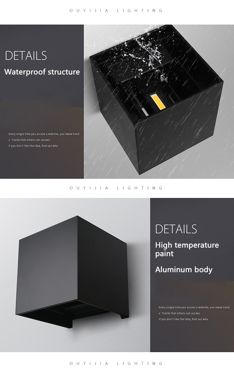 Led Wall Light IP65 7/10W Waterproof Outdoor indoor Led Wall Lamp modern Aluminum Adjustable angle AC90~260V Porch Light ZBW0002