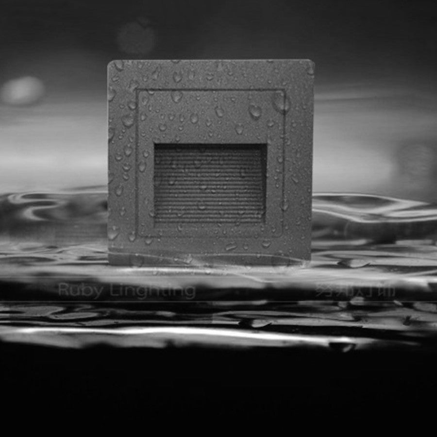 LED Recessed Stair Step Light Outdoor Floor Stair Deck Underground Spotlight Led Footlight Embedded Corner Lamp