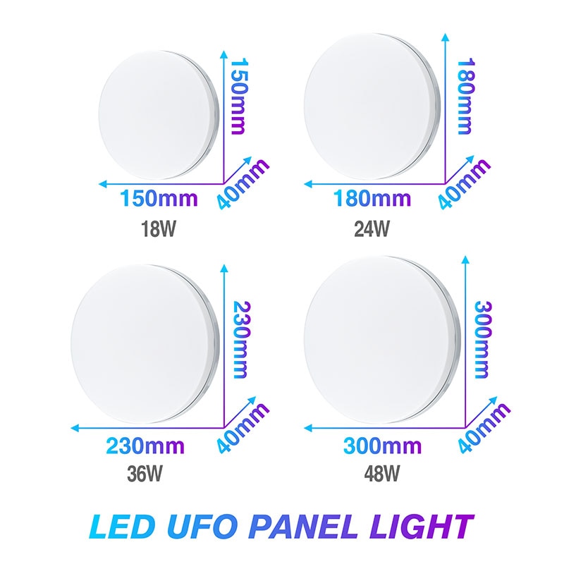 LED Panel Light 6W 9W 13W 18W 24W 36W 48W Round LED Surface Mounted Ceiling Lamp 85-265V Modern UFO Downlight Plaffonnier Lamp