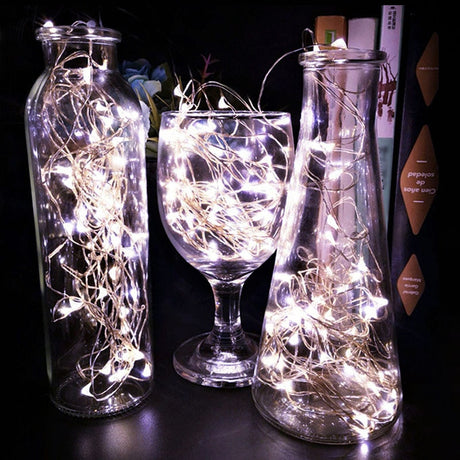 LED String Light Fairy light Battery waterproof Silver Wire Christmas Halloween USB Xmas Decoration Romantic lights 1/2/3/5/10M