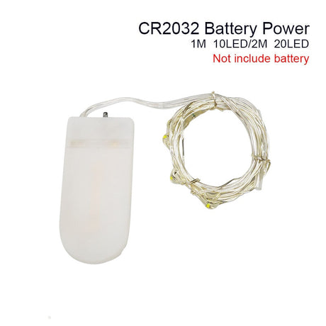 LED String Light Fairy light Battery waterproof Silver Wire Christmas Halloween USB Xmas Decoration Romantic lights 1/2/3/5/10M