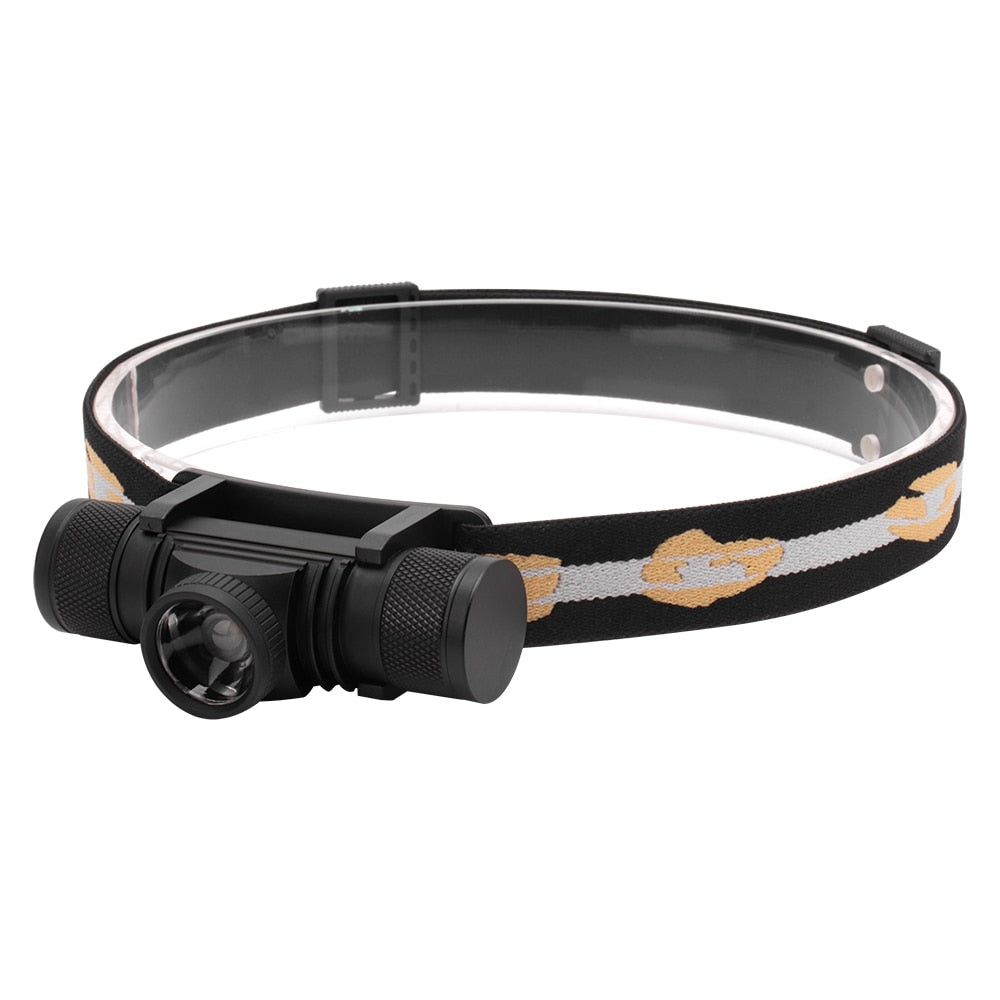 D20 2000lumens XPG LED Headlight 4-Mode Zoom Headlamp Rechargeable Head Torch Fishing Camping Flashlight 18650 Battery