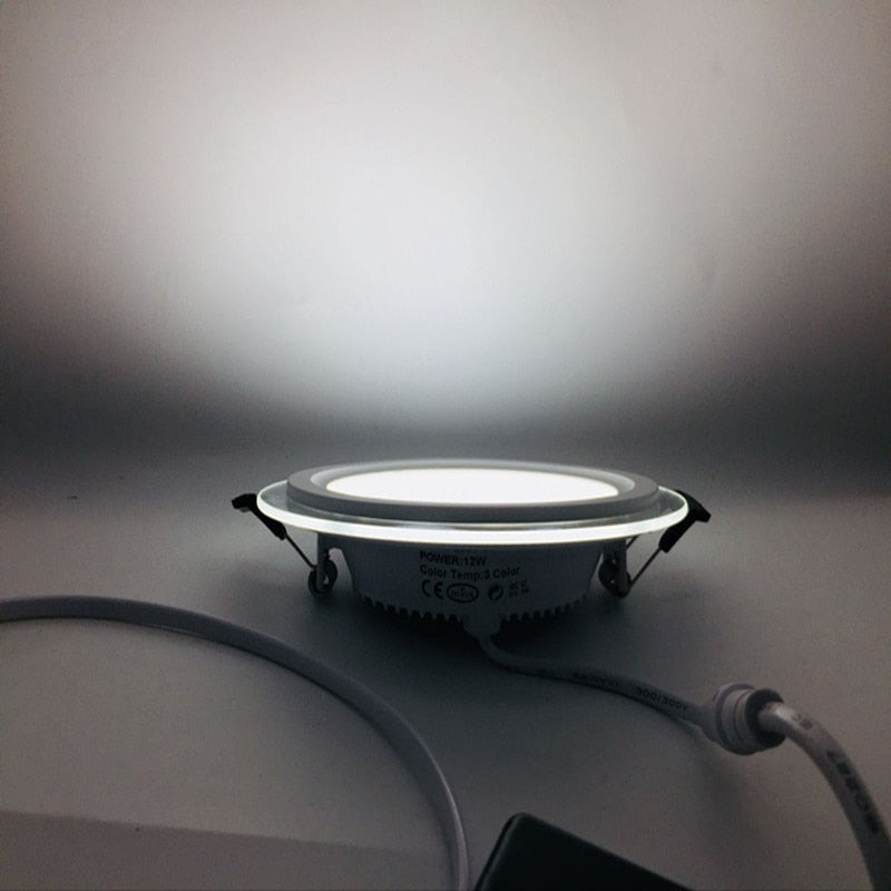 New Arrival Glass LED Panel Light 6W 12W 18W 24W Recessed LED Downlight Bedroom Light Bathroom Light 110V 220V With Driver