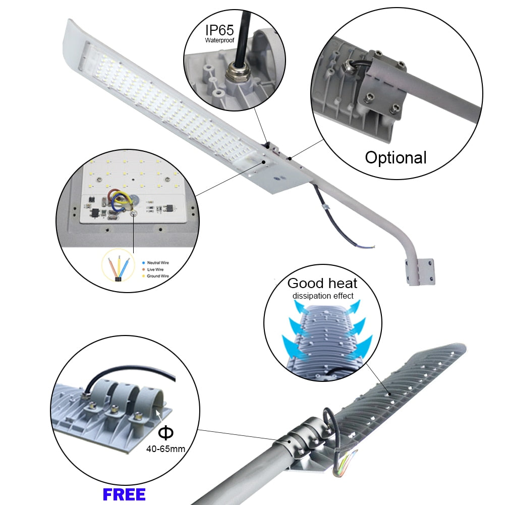 Waterproof Led Street Light Area Parking Lot Yard Barn Outdoor Wall 50W 100W Lamp Industrial Garden Square Highway Fayola's Road