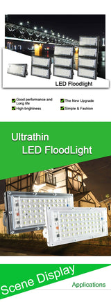 LED Flood Light 10W 50W perfect power Floodlight LED street Lamp 220V 240V waterproof Landscape Lighting IP65 led spotlight