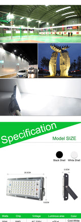LED Flood Light 10W 50W perfect power Floodlight LED street Lamp 220V 240V waterproof Landscape Lighting IP65 led spotlight