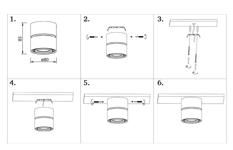 Led Downlight 360 Degrees Rotatable Surface Mounted Downlight 15W LED Ceiling Spot Light Indoor Living room Foyer Spot Lamp