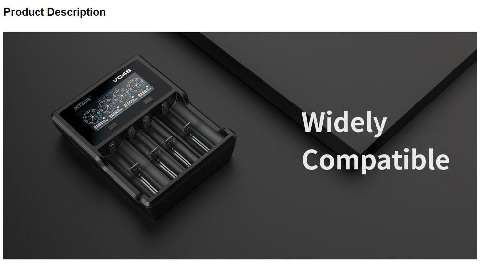 NEW XTAR VC2 VC2S VC4 VC4S  Colorful VA LCD Screen Micro-USB powered portable apply to 3.6V/3.7V Li-ion/IMR/INR/ICR 18650 26650