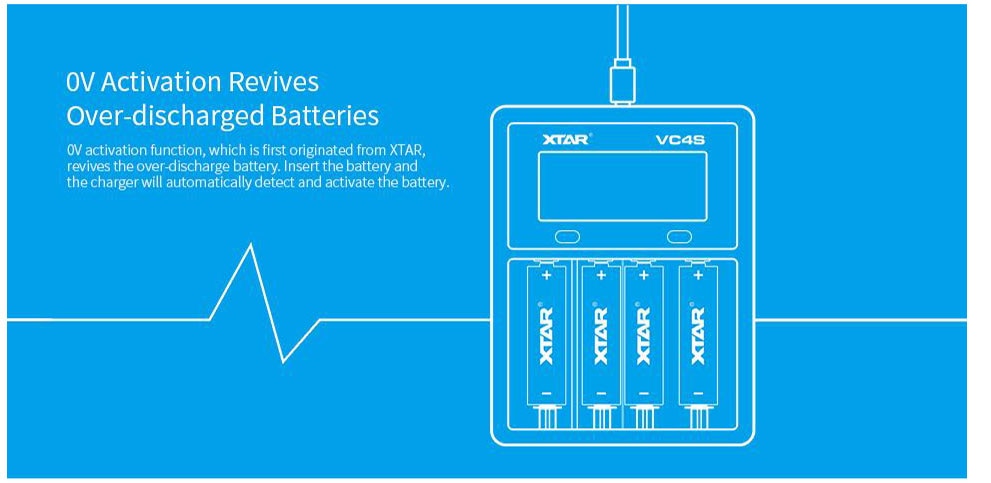 NEW XTAR VC2 VC2S VC4 VC4S  Colorful VA LCD Screen Micro-USB powered portable apply to 3.6V/3.7V Li-ion/IMR/INR/ICR 18650 26650