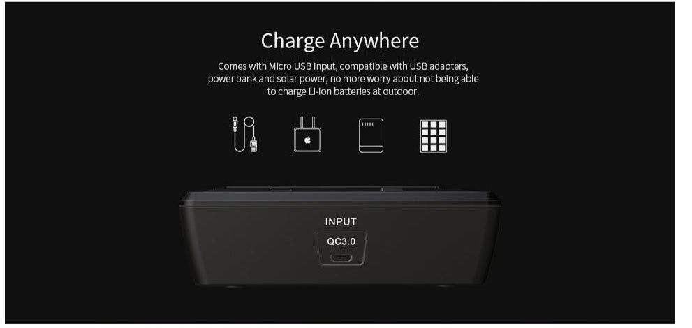 NEW XTAR VC2 VC2S VC4 VC4S  Colorful VA LCD Screen Micro-USB powered portable apply to 3.6V/3.7V Li-ion/IMR/INR/ICR 18650 26650