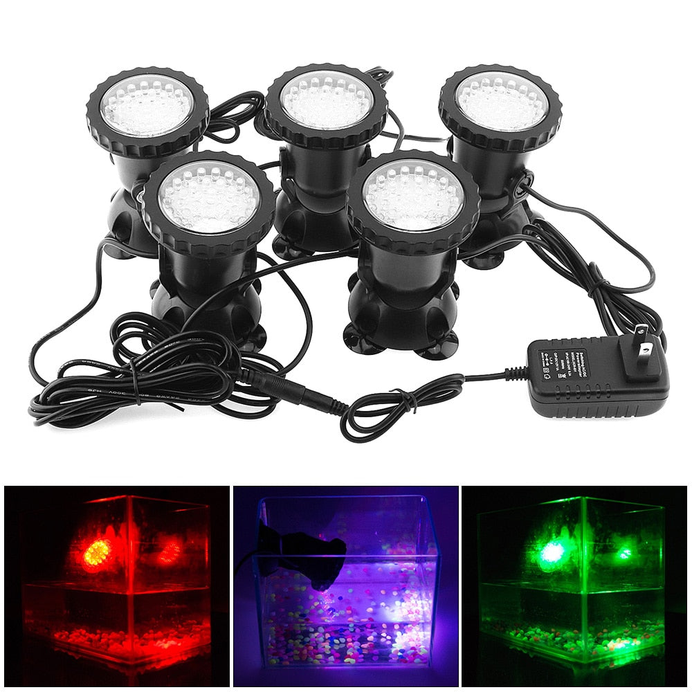 1pc-5cs 36 LEDs Color Landscaping Spotlights Water Grass Fill Light pool lighting light for Aquarium Fish Tank Pool Water Garden