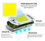 LED COB Lamp 10W 20W 30W 50W Real AC 220V 230V IP65 Smart IC DIY LED Bulb Flood Light Spotlight For Projectors Driver Light