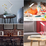 Book light reading lamp 4-layer Folding 1000mA Rechargeable Book Reading Light Aluminum Alloy LED Desk Lamp 3W 2-Level Dimmable Night Light Table Lamp