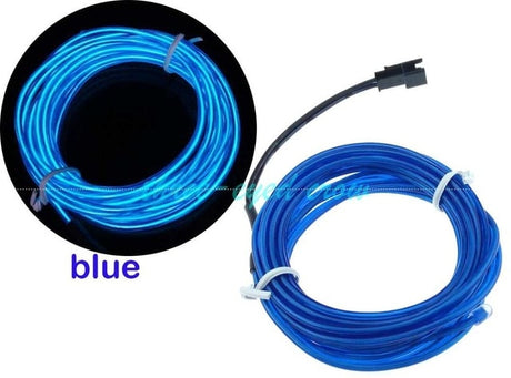 12V lighter LED Lamp Strip thread sticker decals tags accessory Flexible Neon Light EL Wire Rope Tube