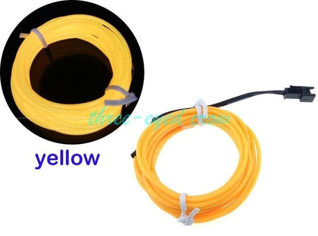 12V lighter LED Lamp Strip thread sticker decals tags accessory Flexible Neon Light EL Wire Rope Tube