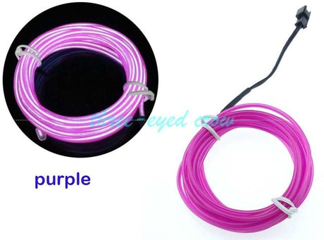 12V lighter LED Lamp Strip thread sticker decals tags accessory Flexible Neon Light EL Wire Rope Tube