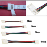 Missing 4 Pin 10MM 10/30/50/100CM RGB LED Strip Light Accessories Adapter Connect For 5050 LED Light Strip