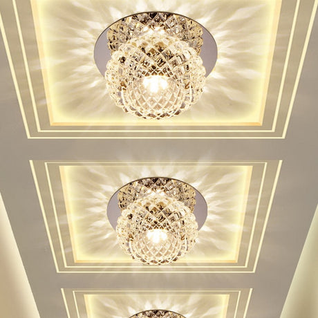 LED Downlights AC110V 220V Surface Mount Crystal 3W 5W Led Downlights Ceiling Spot Light Lamps Porch light For Indoor Bedroom Home lighting DA