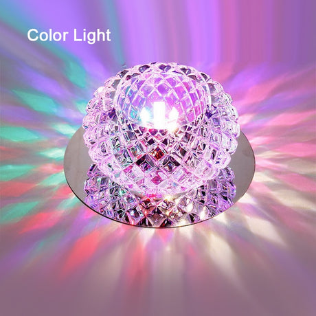 LED Downlights AC110V 220V Surface Mount Crystal 3W 5W Led Downlights Ceiling Spot Light Lamps Porch light For Indoor Bedroom Home lighting DA