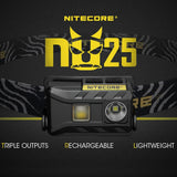 NEW Nitecore nu25 XP-G2 S3 WHITE+CRI+RED USB Rechargeable Headlight Headlamp