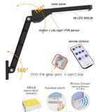 48led Solar street wall garden Light PIR Motion Sensor Ip65 Waterproof Outdoor lamp spotlight floodlight rotable bracket remote