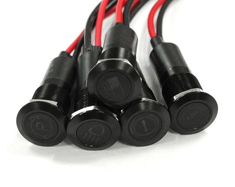 16mm Waterproof Lamp FILN 12V LED Car Boat LED Warning Dashboard Signal Lights Instrument Pilot light